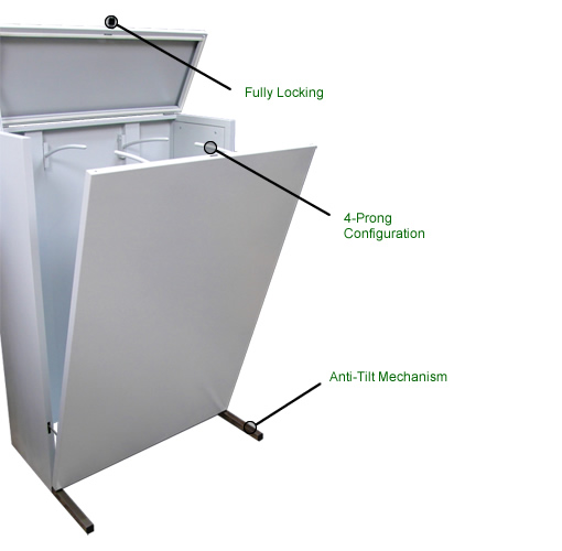 Vertical Plan File Cabinet with anti-tilt safety mechanism